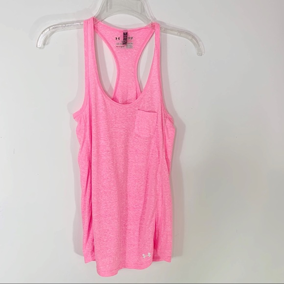 Under Armour Tops - Under Armour Racerback Pocket Heatgear Tank XS